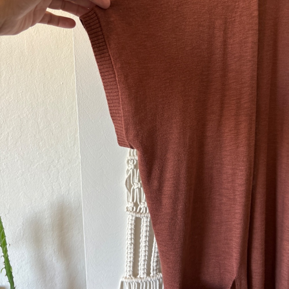 Lightweight open rust cardigan - Picture 3 of 4